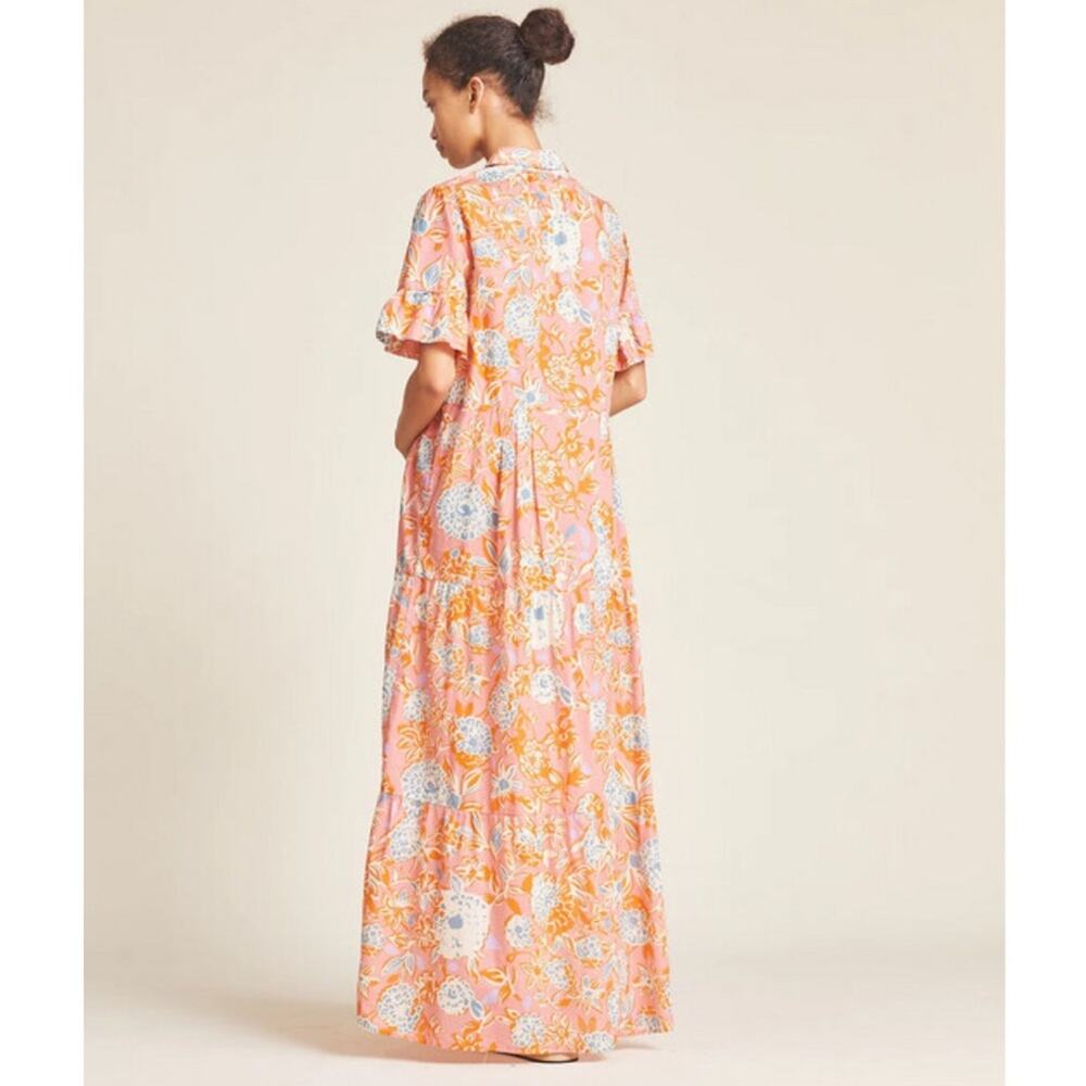 NWT Trovata Birds of paradise Martine maxi dress spiced dahlia - Picture 3 of 9